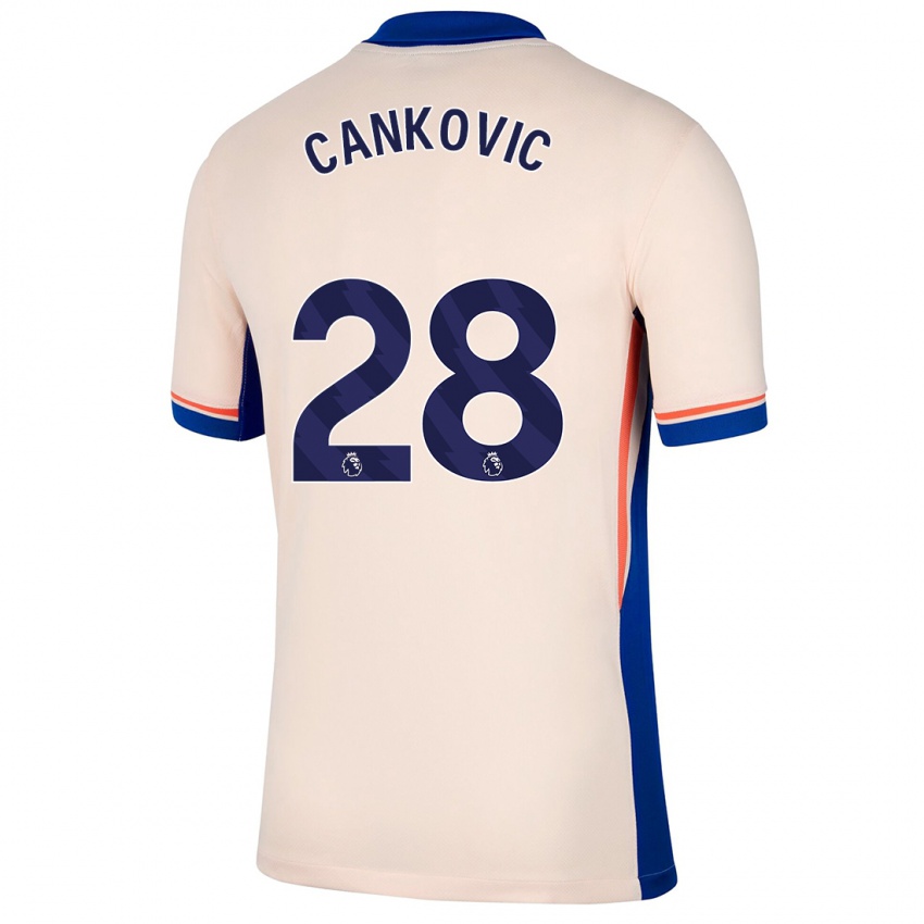 Enfant Maillot Jelena Čanković #28 Beige Clair Tenues Extérieur 2024/25 T-Shirt Belgique