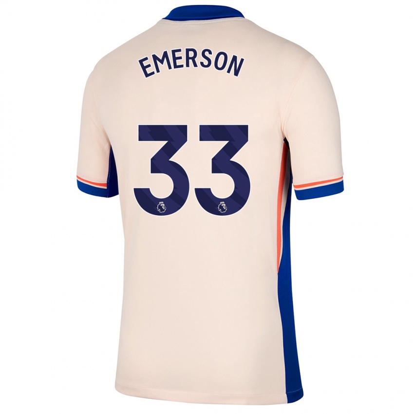 Enfant Maillot Emerson #33 Beige Clair Tenues Extérieur 2024/25 T-Shirt Belgique