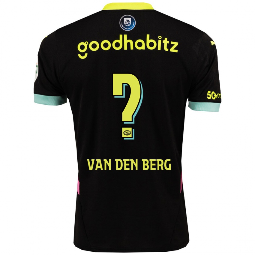 Kinder Joel Van Den Berg #0 Schwarz Gelb Auswärtstrikot Trikot 2024/25 T-Shirt Belgien