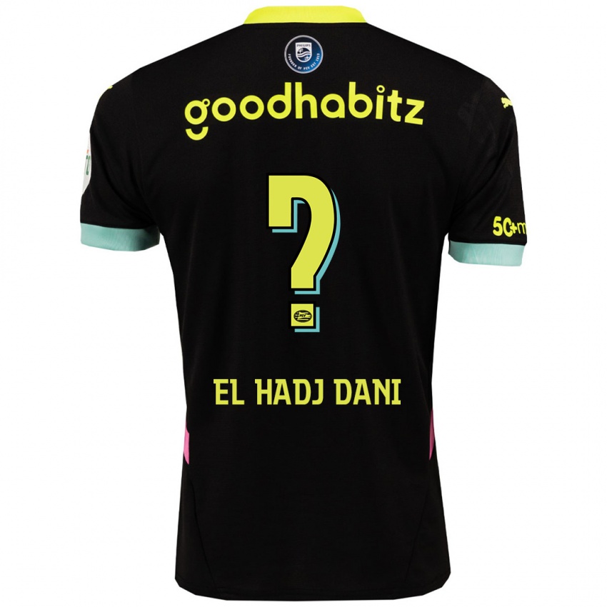 Kinder Soudais El Hadj Dani #0 Schwarz Gelb Auswärtstrikot Trikot 2024/25 T-Shirt Belgien