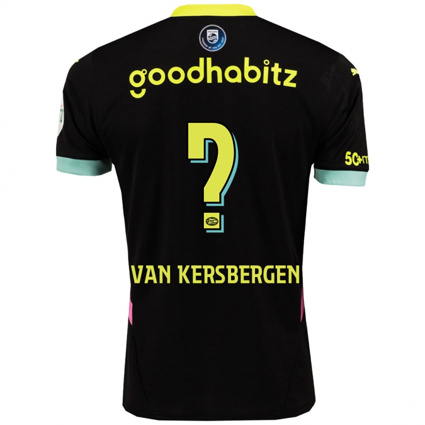 Kinder Sander Van Kersbergen #0 Schwarz Gelb Auswärtstrikot Trikot 2024/25 T-Shirt Belgien