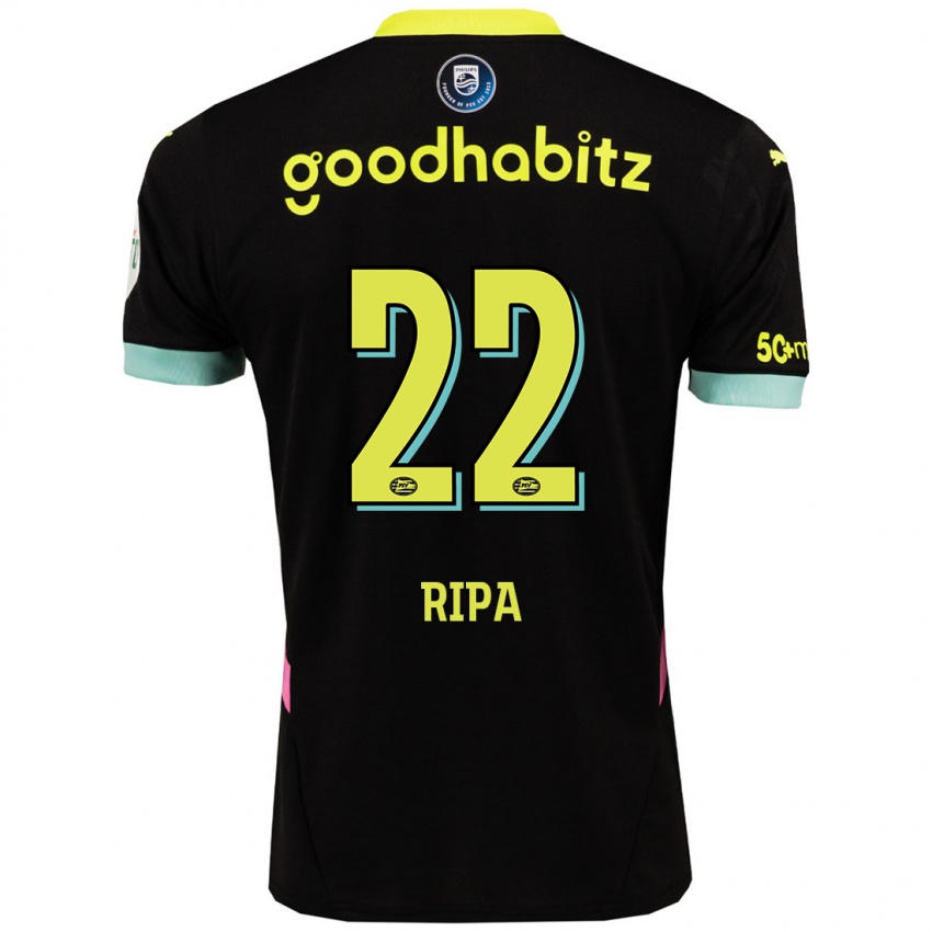 Kinder Chimera Ripa #22 Schwarz Gelb Auswärtstrikot Trikot 2024/25 T-Shirt Belgien