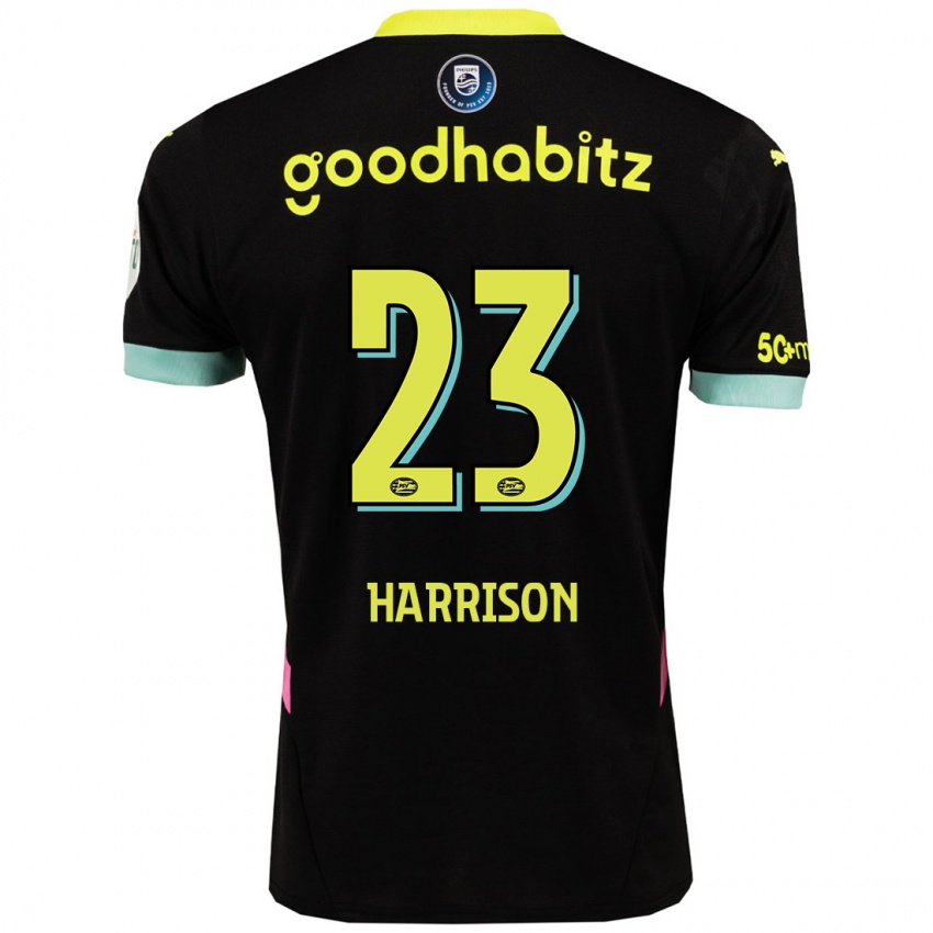 Kinder Amy Harrison #23 Schwarz Gelb Auswärtstrikot Trikot 2024/25 T-Shirt Belgien