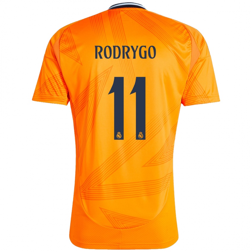 Kinder Rodrygo #11 Orange Auswärtstrikot Trikot 2024/25 T-Shirt Belgien