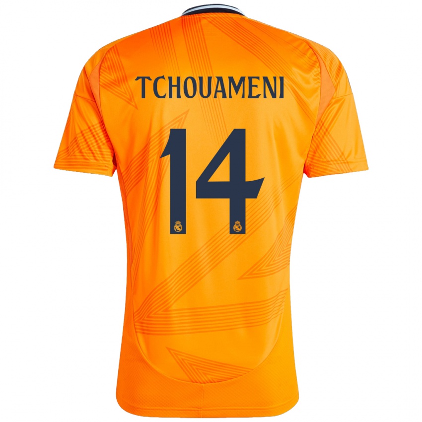 Kinderen Aurelien Tchouameni #14 Oranje Uitshirt Uittenue 2024/25 T-Shirt België