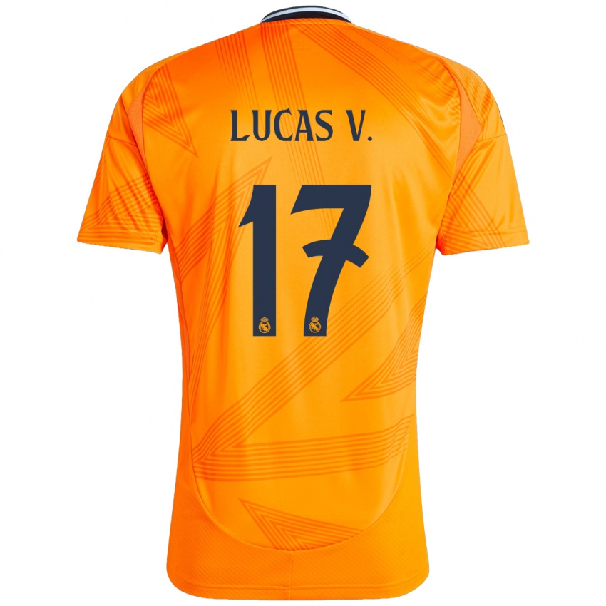 Enfant Maillot Lucas Vazquez #17 Orange Tenues Extérieur 2024/25 T-Shirt Belgique