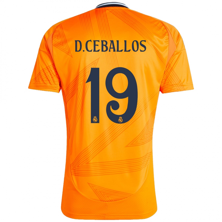 Kinder Dani Ceballos #19 Orange Auswärtstrikot Trikot 2024/25 T-Shirt Belgien