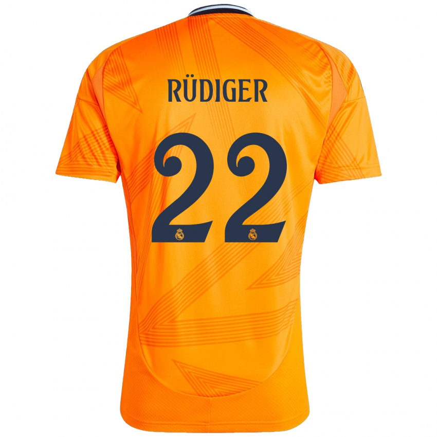 Kinderen Antonio Rudiger #22 Oranje Uitshirt Uittenue 2024/25 T-Shirt België