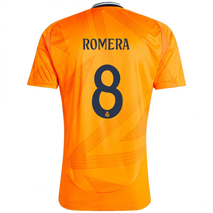 Kinderen Miguel Romera #8 Oranje Uitshirt Uittenue 2024/25 T-Shirt België