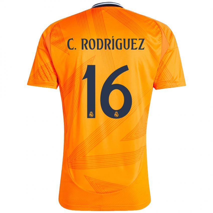 Kinder Carlos Rodríguez #16 Orange Auswärtstrikot Trikot 2024/25 T-Shirt Belgien