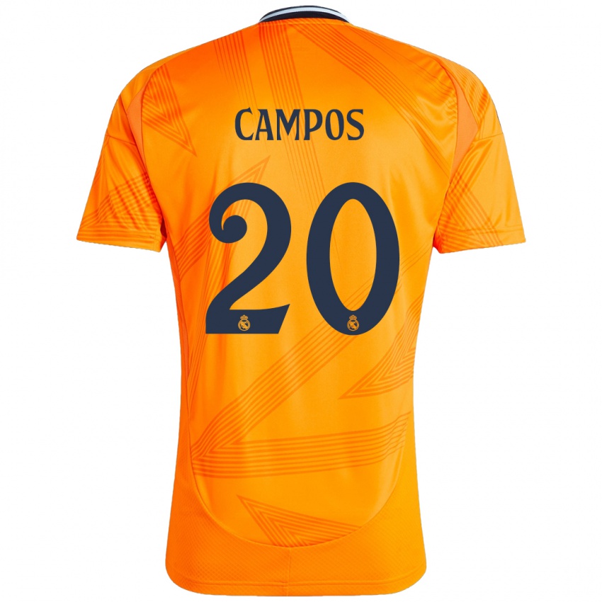 Kinder Andrés Campos #20 Orange Auswärtstrikot Trikot 2024/25 T-Shirt Belgien