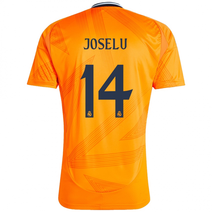 Kinder Joselu #14 Orange Auswärtstrikot Trikot 2024/25 T-Shirt Belgien