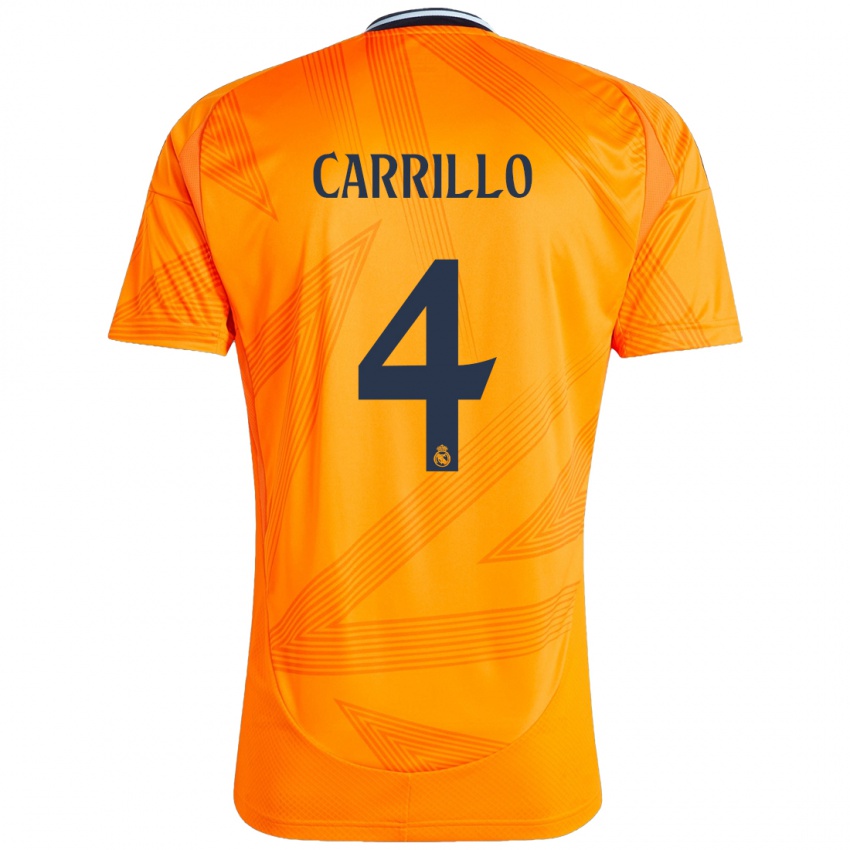 Enfant Maillot Alvaro Carrillo #4 Orange Tenues Extérieur 2024/25 T-Shirt Belgique