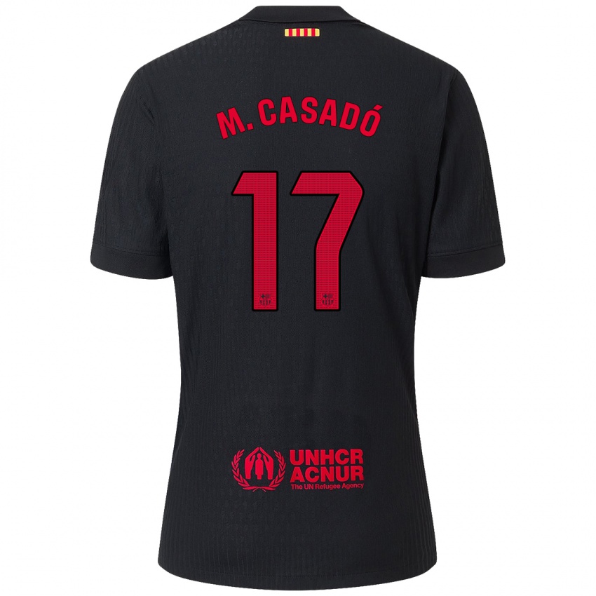 Enfant Maillot Marc Casado #17 Noir Rouge Tenues Extérieur 2024/25 T-Shirt Belgique