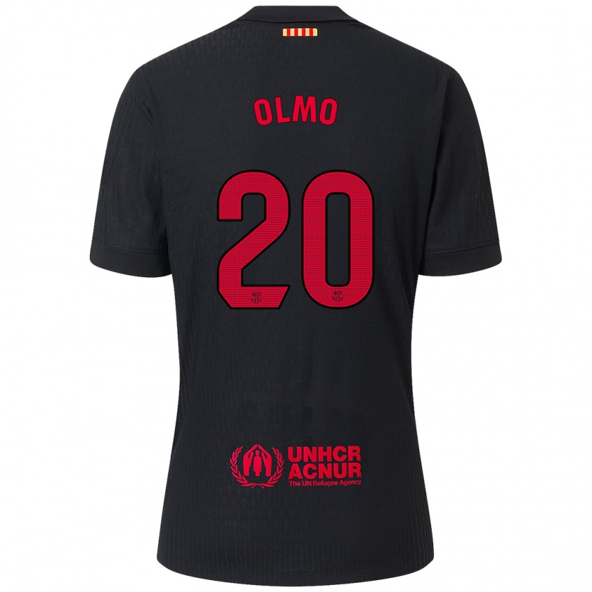 Kinderen Dani Olmo #20 Zwart Rood Uitshirt Uittenue 2024/25 T-Shirt België