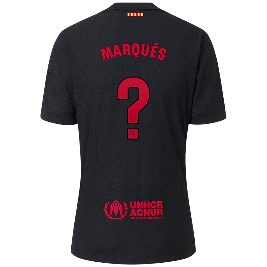 Enfant Maillot Tomy Marqués #0 Noir Rouge Tenues Extérieur 2024/25 T-Shirt Belgique