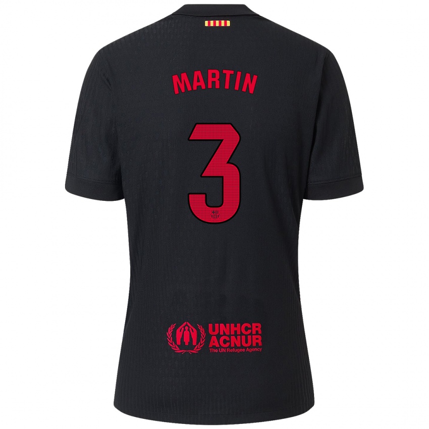 Enfant Maillot Gerard Martin #3 Noir Rouge Tenues Extérieur 2024/25 T-Shirt Belgique