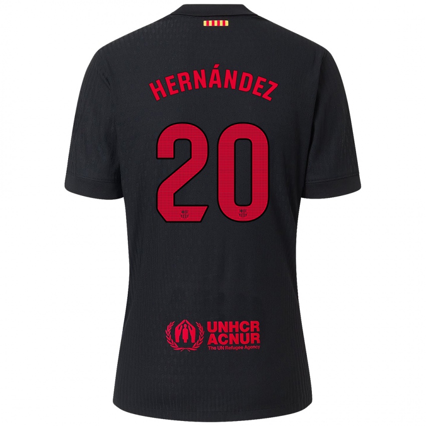 Enfant Maillot Unai Hernández #20 Noir Rouge Tenues Extérieur 2024/25 T-Shirt Belgique