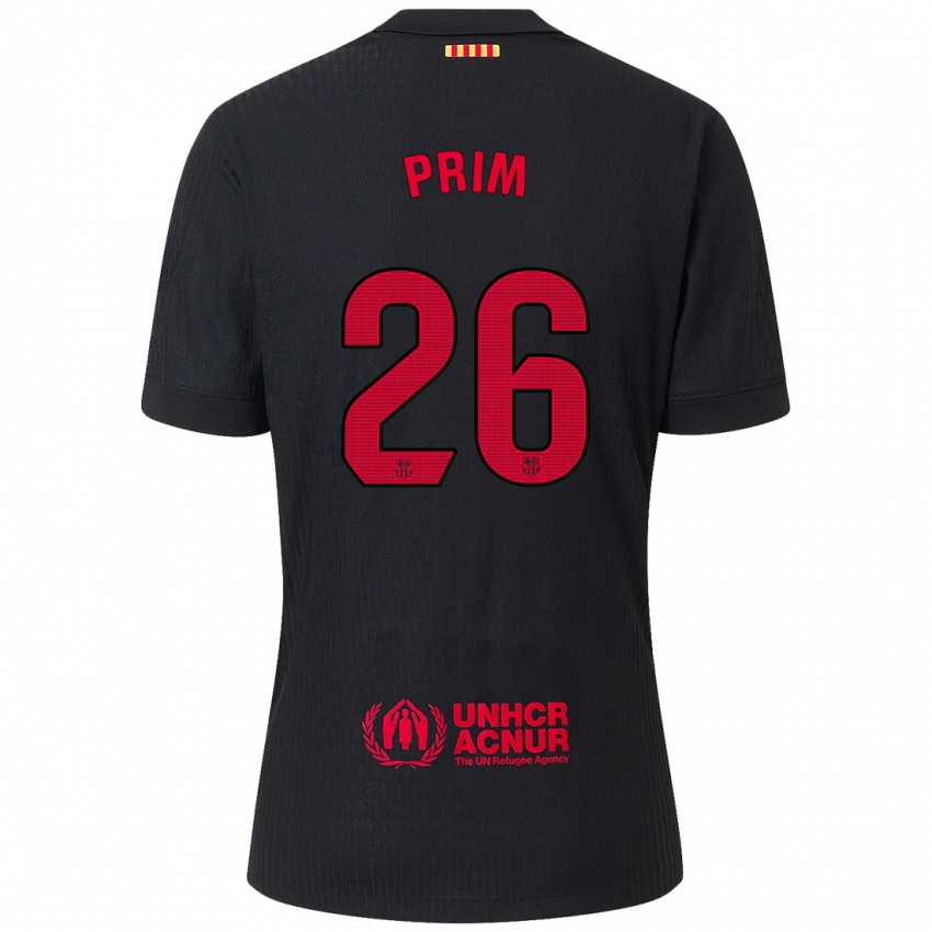 Enfant Maillot Pau Prim #26 Noir Rouge Tenues Extérieur 2024/25 T-Shirt Belgique