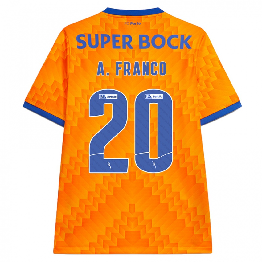 Enfant Maillot André Franco #20 Orange Tenues Extérieur 2024/25 T-Shirt Belgique