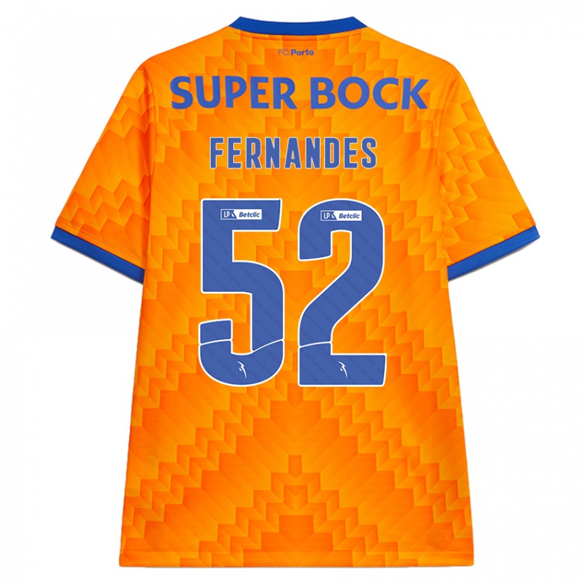 Enfant Maillot Martim Fernandes #52 Orange Tenues Extérieur 2024/25 T-Shirt Belgique