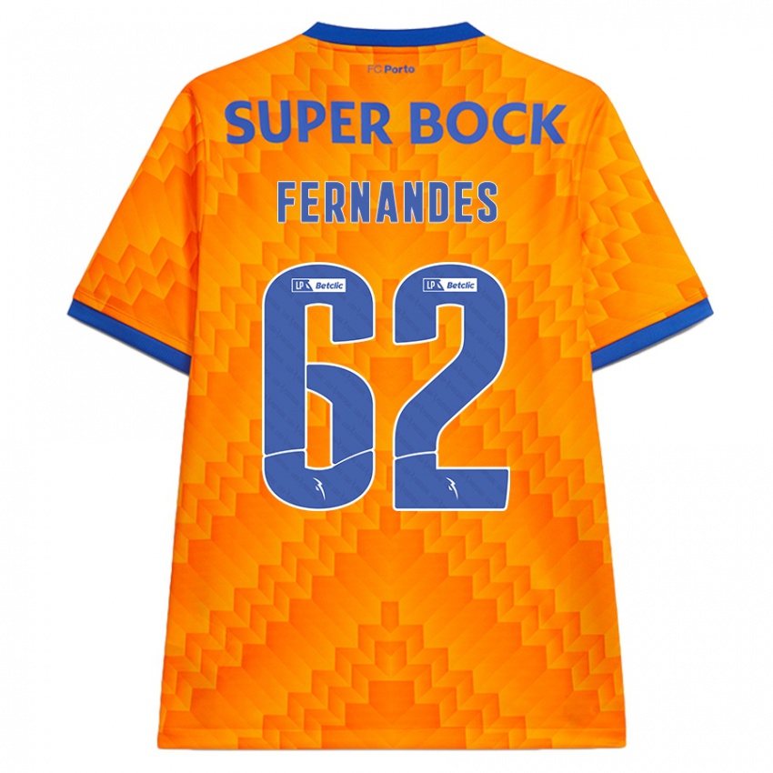 Enfant Maillot Rodrigo Fernandes #62 Orange Tenues Extérieur 2024/25 T-Shirt Belgique