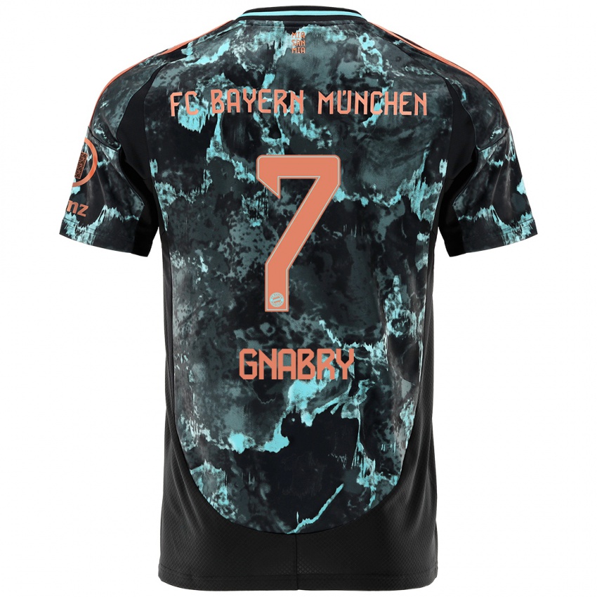 Enfant Maillot Serge Gnabry #7 Noir Tenues Extérieur 2024/25 T-Shirt Belgique