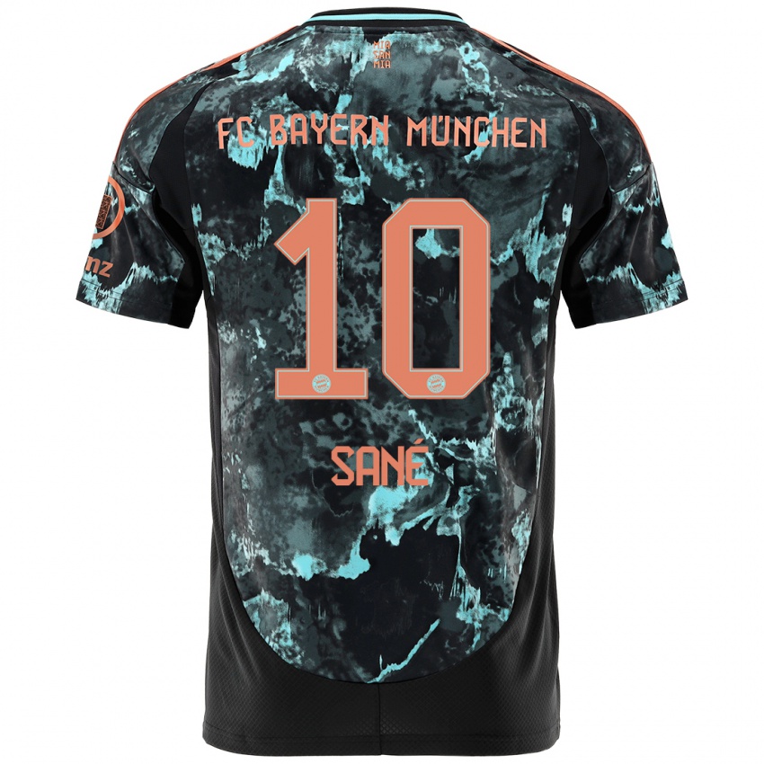 Kinder Leroy Sane #10 Schwarz Auswärtstrikot Trikot 2024/25 T-Shirt Belgien