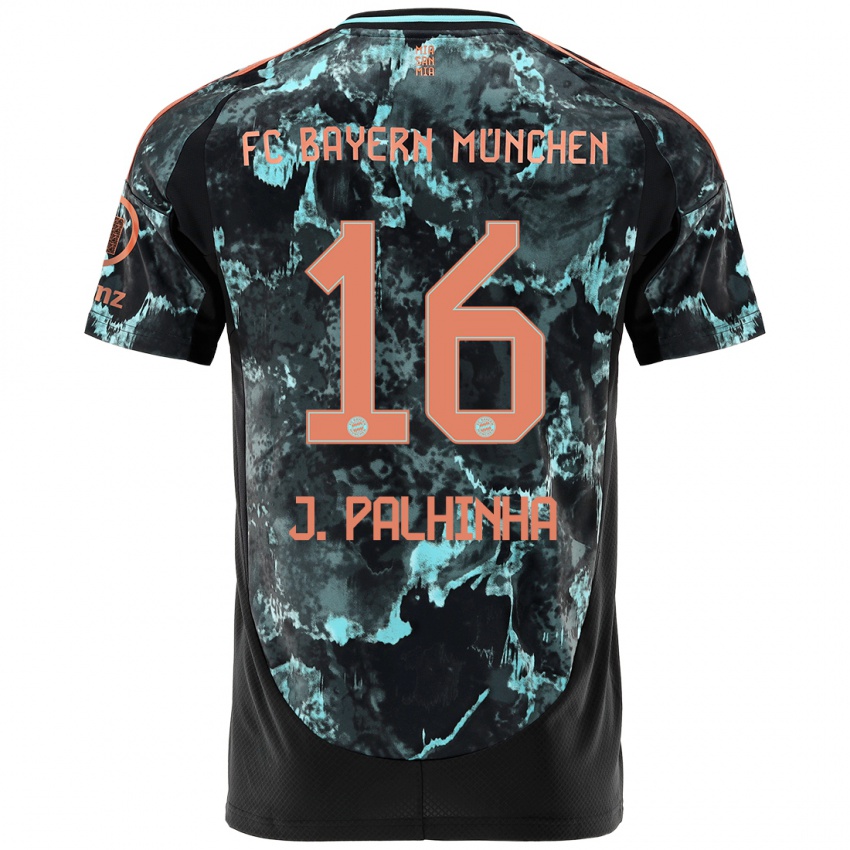 Kinderen João Palhinha #16 Zwart Uitshirt Uittenue 2024/25 T-Shirt België