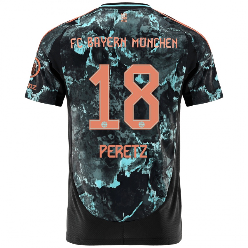 Kinderen Daniel Peretz #18 Zwart Uitshirt Uittenue 2024/25 T-Shirt België