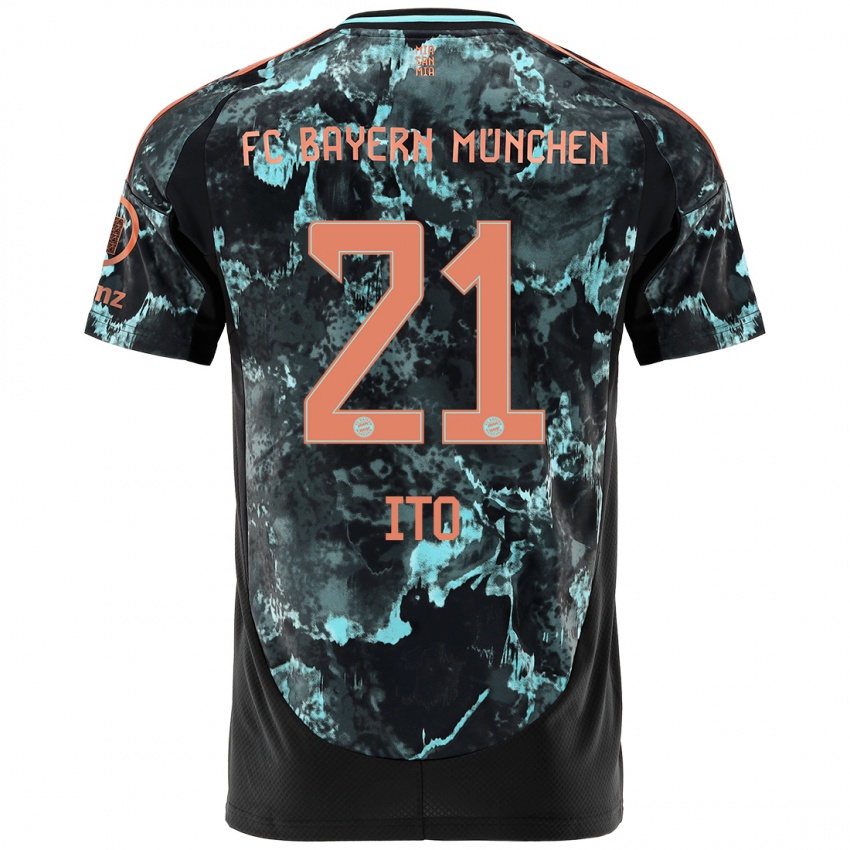 Kinderen Hiroki Ito #21 Zwart Uitshirt Uittenue 2024/25 T-Shirt België