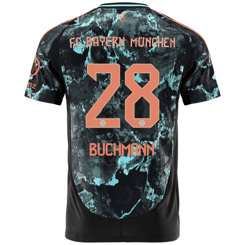 Kinderen Tarek Buchmann #28 Zwart Uitshirt Uittenue 2024/25 T-Shirt België