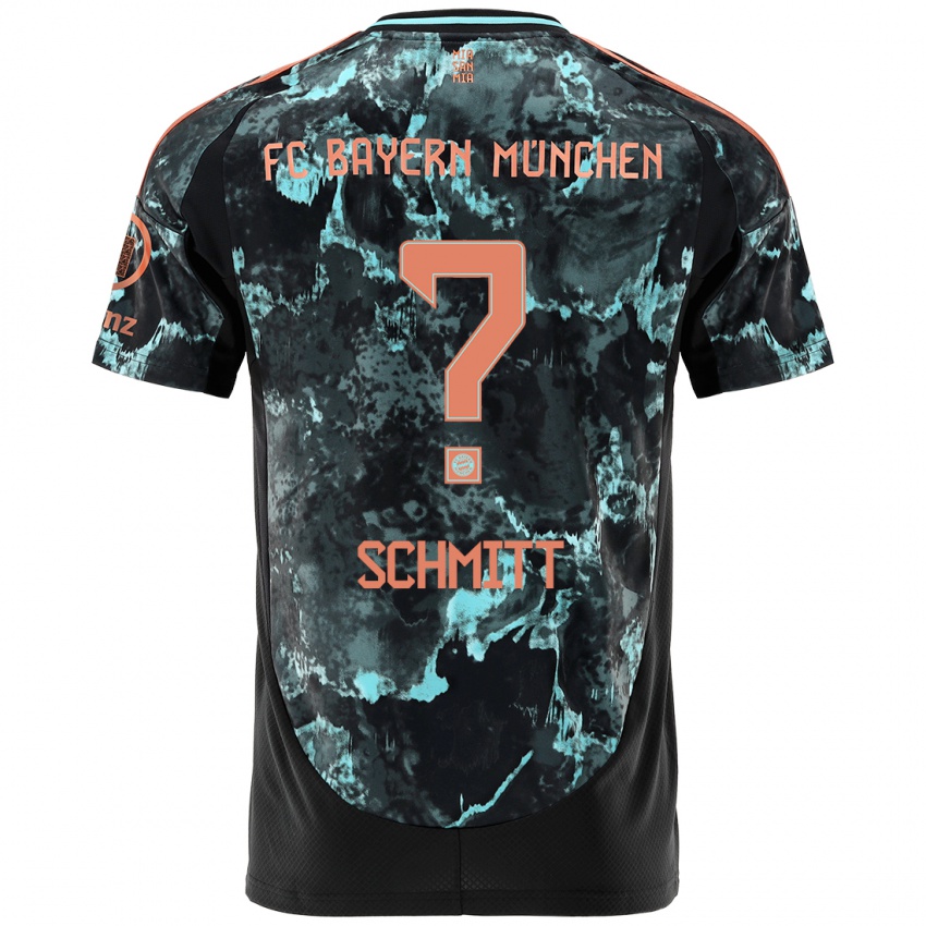 Kinderen Max Schmitt #0 Zwart Uitshirt Uittenue 2024/25 T-Shirt België