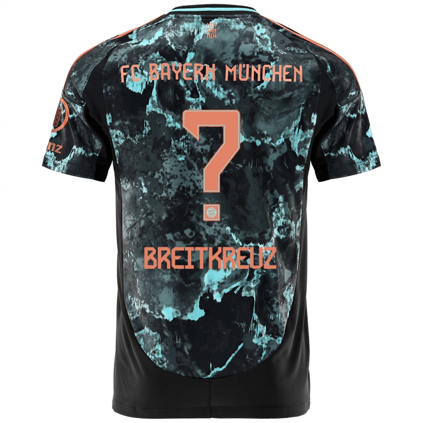 Kinderen Steve Breitkreuz #0 Zwart Uitshirt Uittenue 2024/25 T-Shirt België