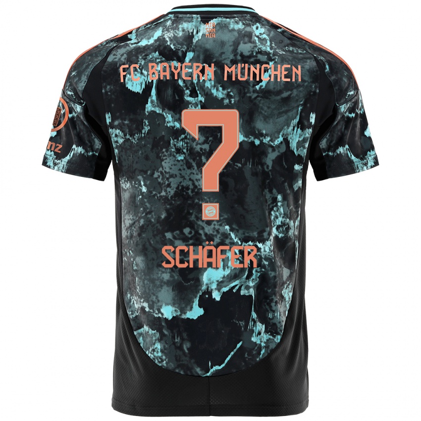 Kinderen Luis Schäfer #0 Zwart Uitshirt Uittenue 2024/25 T-Shirt België