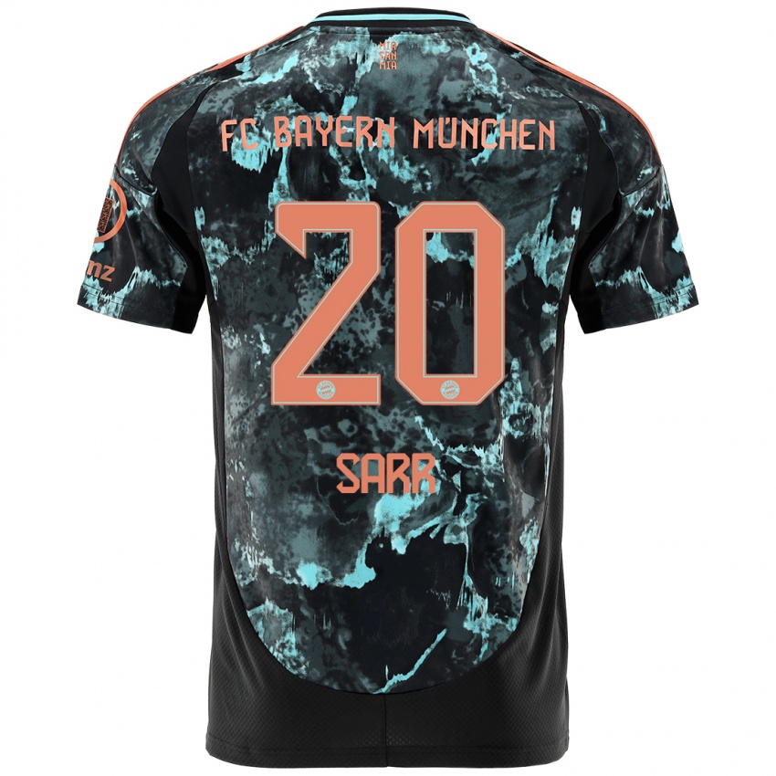 Enfant Maillot Bouna Sarr #20 Noir Tenues Extérieur 2024/25 T-Shirt Belgique