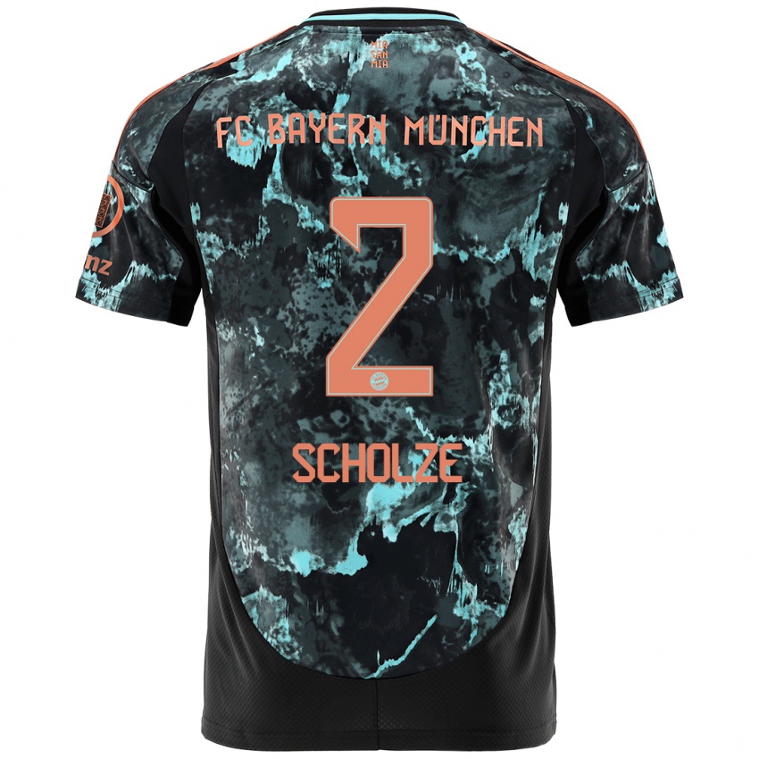 Kinderen Max Scholze #2 Zwart Uitshirt Uittenue 2024/25 T-Shirt België