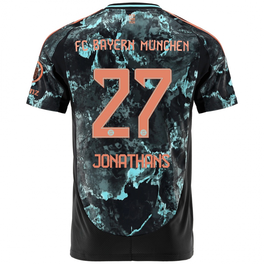 Kinderen David Jonathans #27 Zwart Uitshirt Uittenue 2024/25 T-Shirt België