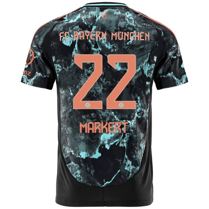 Kinderen Leon Markert #22 Zwart Uitshirt Uittenue 2024/25 T-Shirt België