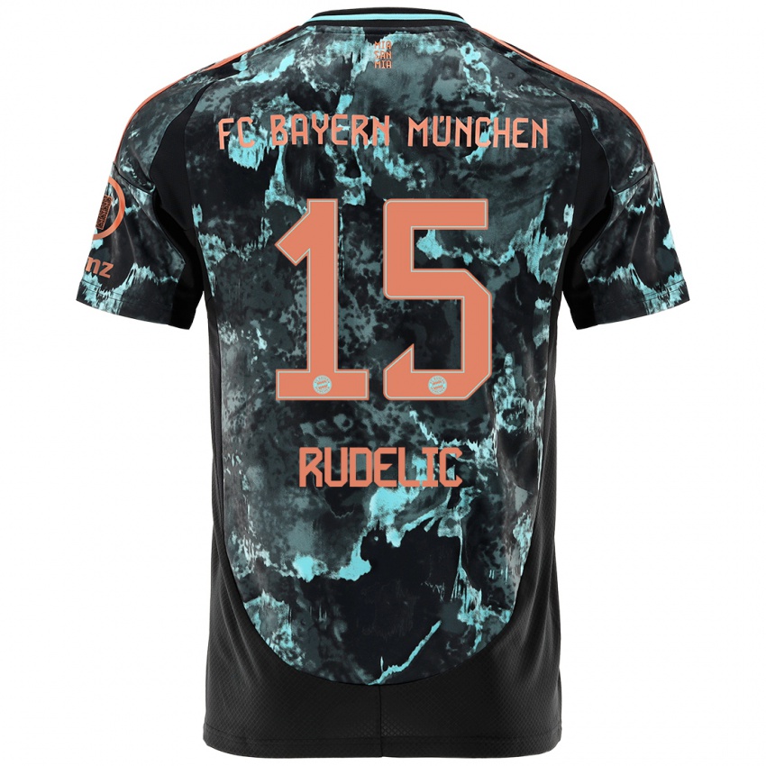 Kinderen Ivana Rudelic #15 Zwart Uitshirt Uittenue 2024/25 T-Shirt België