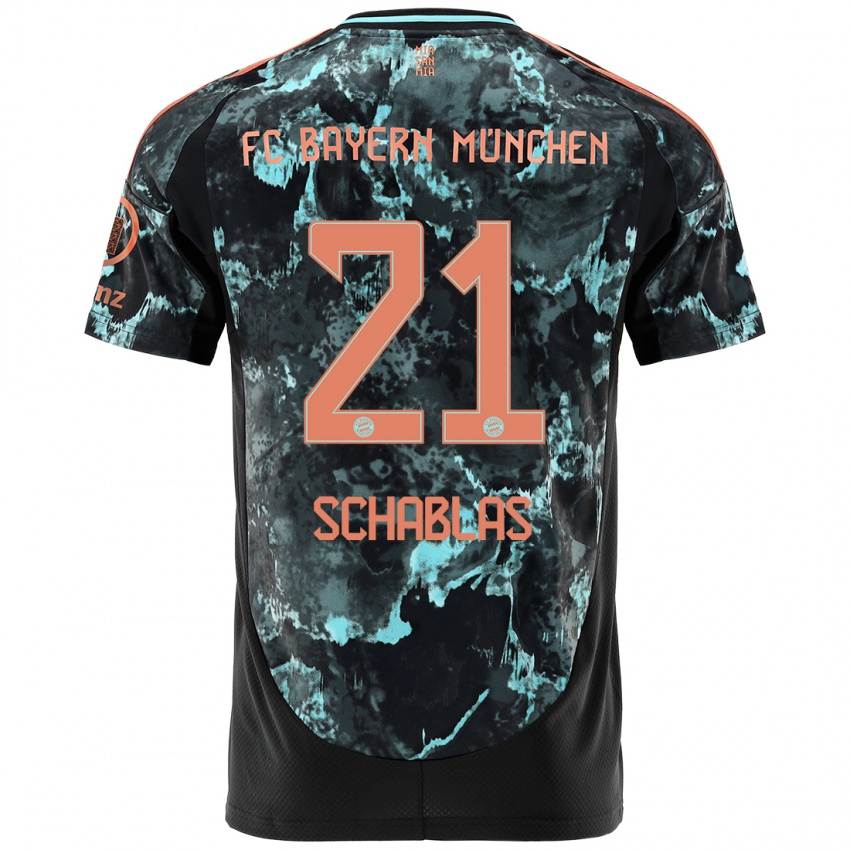 Kinderen Matteo Schablas #21 Zwart Uitshirt Uittenue 2024/25 T-Shirt België