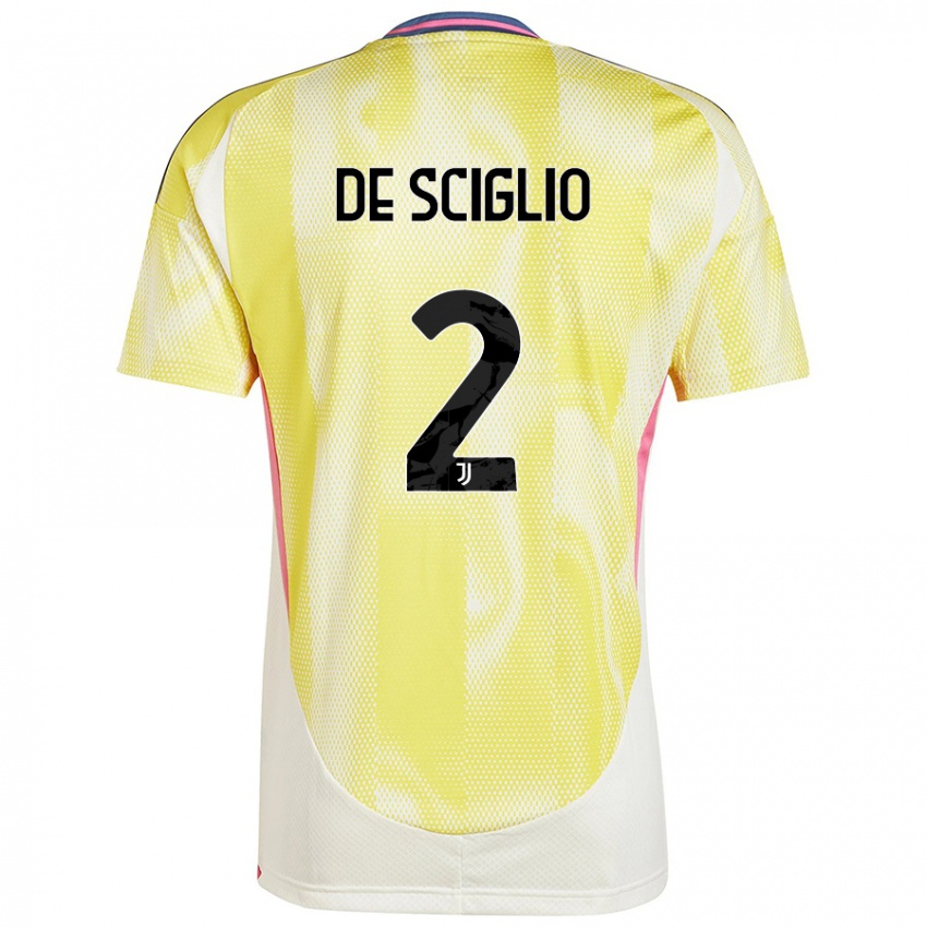 Enfant Maillot Mattia De Sciglio #2 Jaune Solaire Tenues Extérieur 2024/25 T-Shirt Belgique