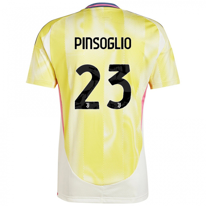 Enfant Maillot Carlo Pinsoglio #23 Jaune Solaire Tenues Extérieur 2024/25 T-Shirt Belgique