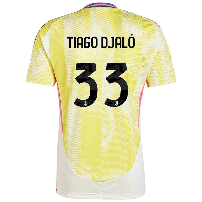 Enfant Maillot Tiago Djaló #33 Jaune Solaire Tenues Extérieur 2024/25 T-Shirt Belgique