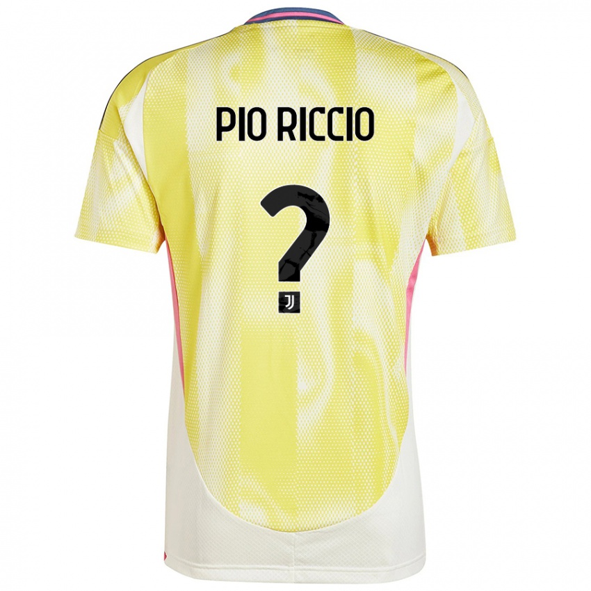 Enfant Maillot Alessandro Pio Riccio #0 Jaune Solaire Tenues Extérieur 2024/25 T-Shirt Belgique