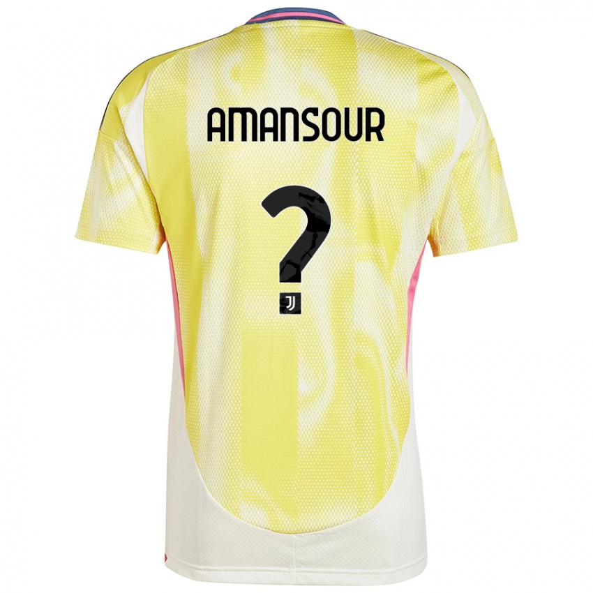 Enfant Maillot Adam Amansour #0 Jaune Solaire Tenues Extérieur 2024/25 T-Shirt Belgique