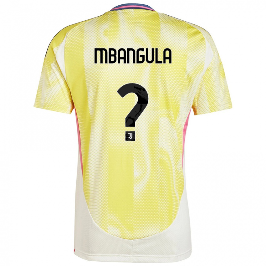 Enfant Maillot Samuel Mbangula #0 Jaune Solaire Tenues Extérieur 2024/25 T-Shirt Belgique