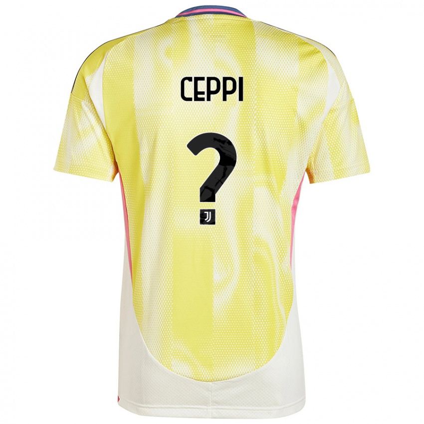 Enfant Maillot Paolo Ceppi #0 Jaune Solaire Tenues Extérieur 2024/25 T-Shirt Belgique