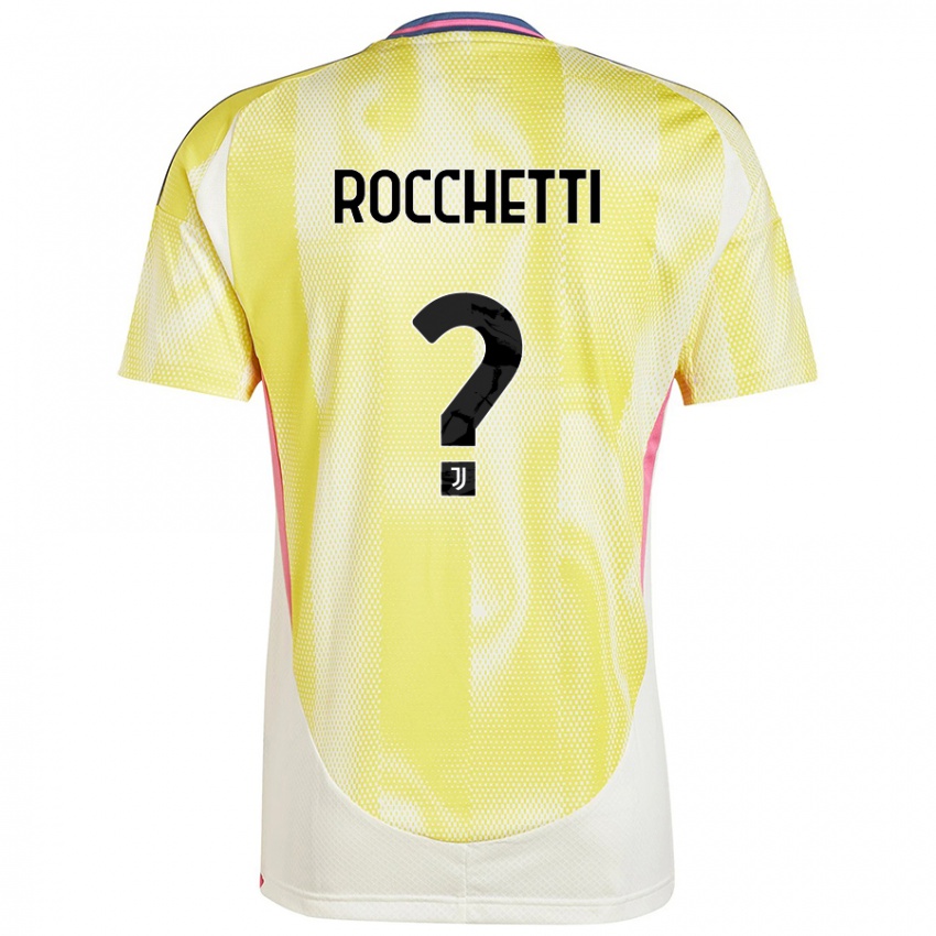 Enfant Maillot Edoardo Rocchetti #0 Jaune Solaire Tenues Extérieur 2024/25 T-Shirt Belgique