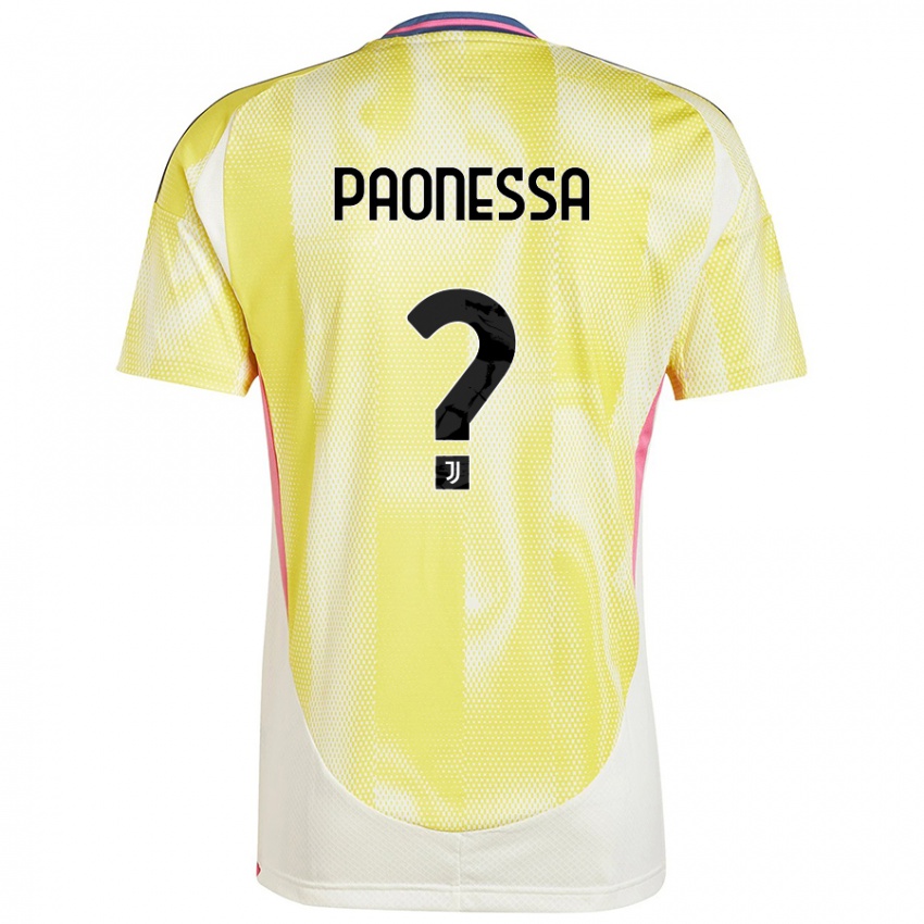 Enfant Maillot Riccardo Paonessa #0 Jaune Solaire Tenues Extérieur 2024/25 T-Shirt Belgique